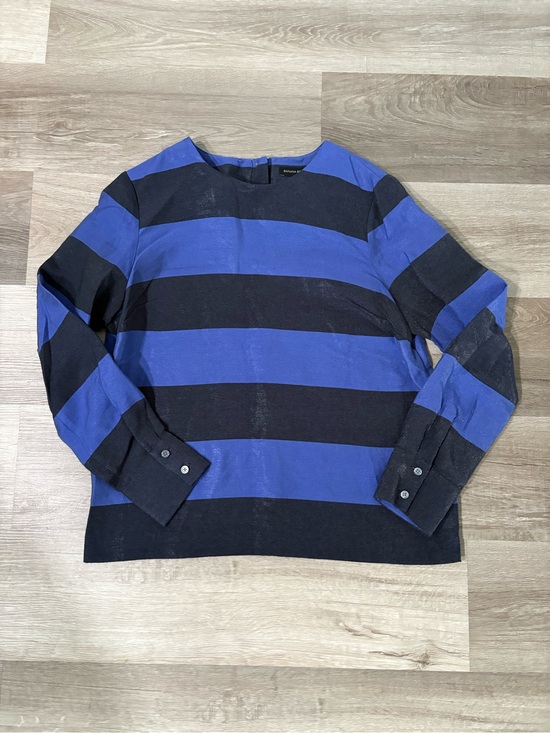 Banana Republic Tops - Banana Republic Long Sleeve Wide Stripe Shirt - Blue & Black